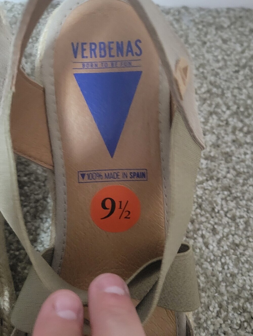 Verbenas Silvia Serraje Piedra Open Toe Espadrille Cross Strap Wedge Sandals - Picture 2 of 8